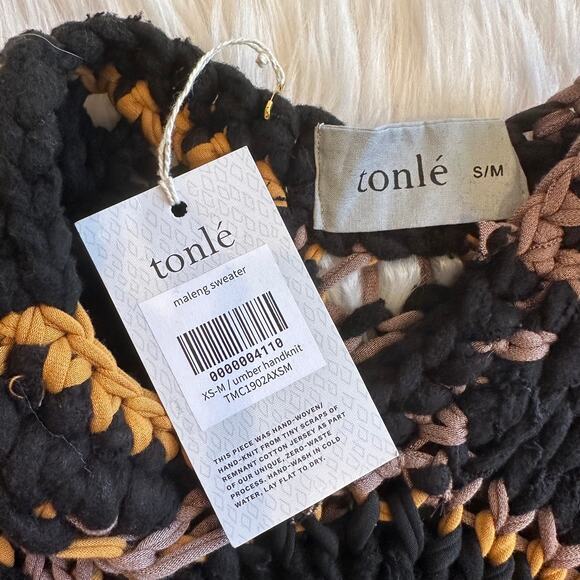 Tonle Maleng Hand Knit Cropped Chunky Pullover Handmade Sweater - Picture 7 of 7